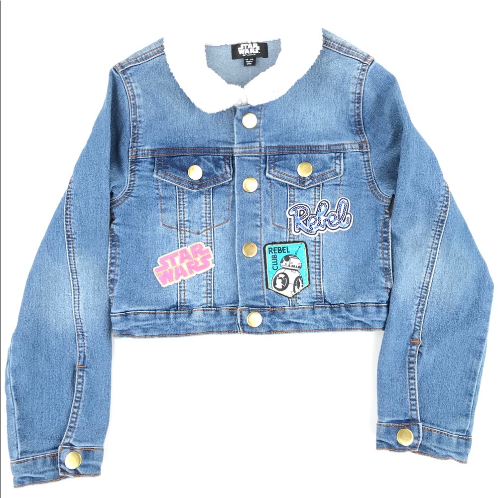 STAR WARS jean jacket kids size xs 4/5 Art Class